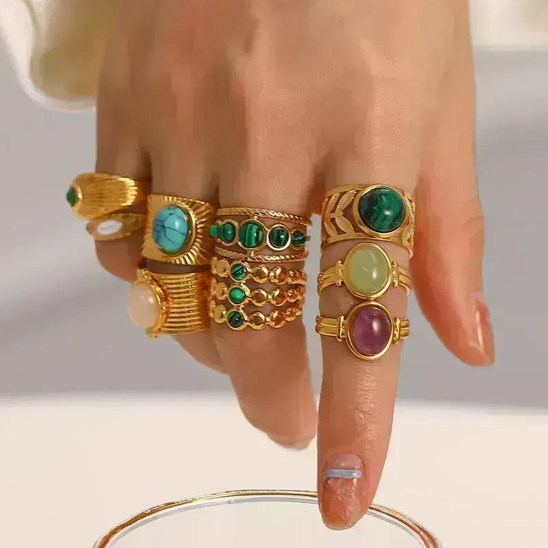 Stainless Steel Rings Gold Plated