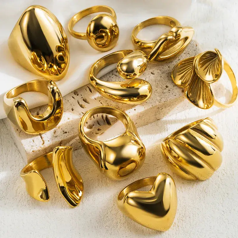 Chunky Gold Ring Jewelry