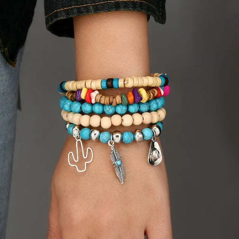 Western Bracelets Stack of 5 Different Designs Jewelry