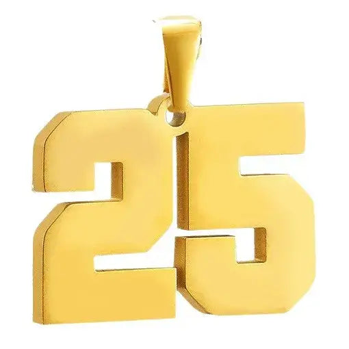 Sports Number Pendant Charm – Stainless Steel
