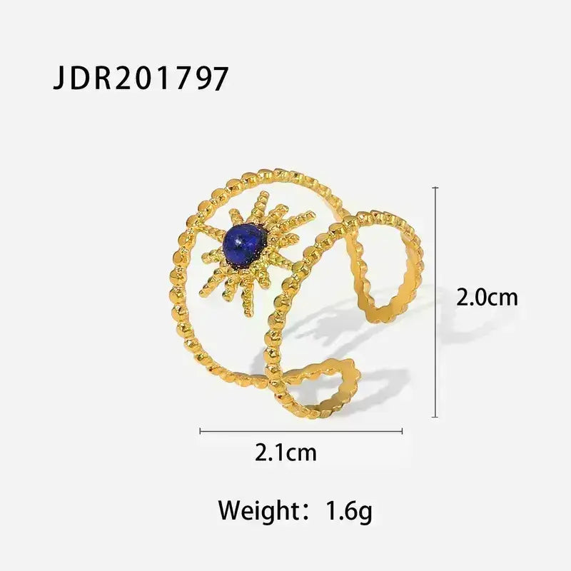 Stainless Steel Rings Gold Plated