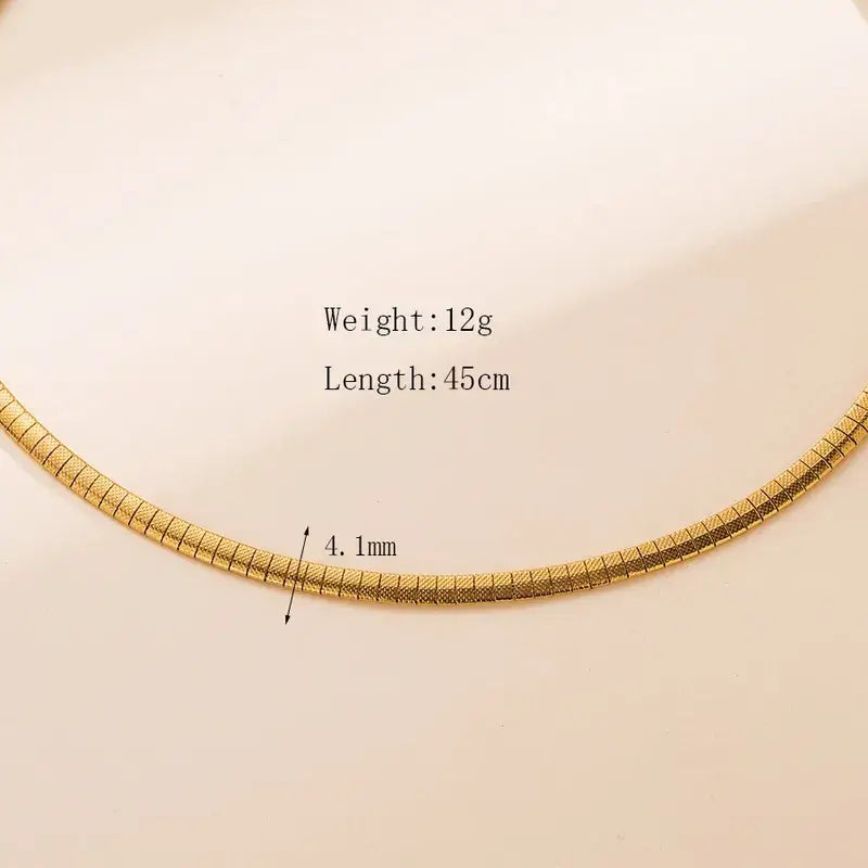 Gold Plated Stainless Steel Choker Necklace