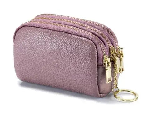 Genuine Leather Coin Purse Keychain Jewelry