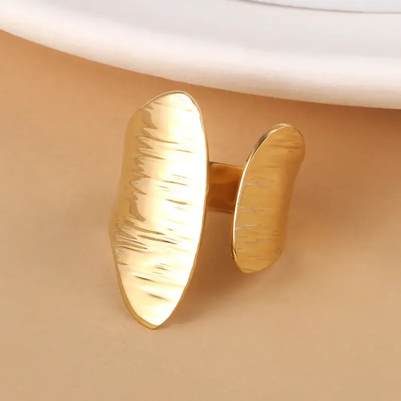 18K Gold Plated Chunky Ring – Boho Statement Jewelry