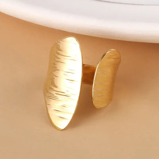 18K Gold Plated Chunky Ring – Boho Statement Jewelry