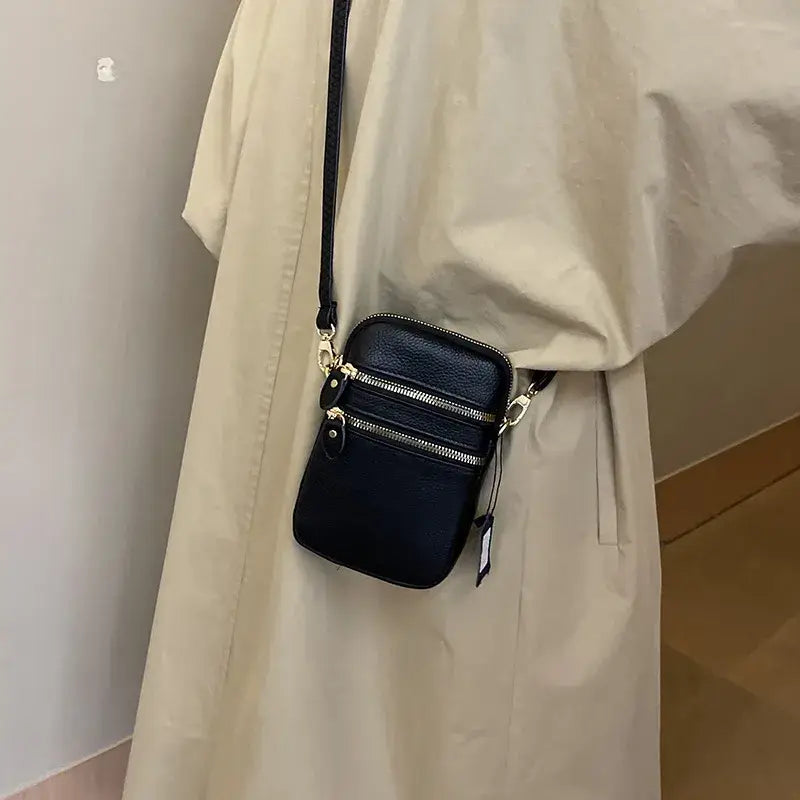 Cross Body Genuine Leather Small Tote Purse Handbag