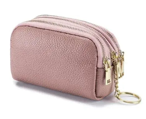 Genuine Leather Coin Purse Keychain Jewelry
