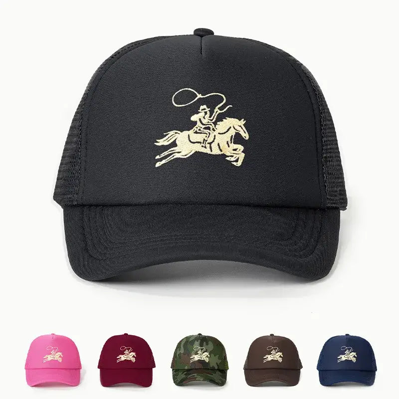Embroidered Western Baseball Cap – Adjustable Trucker Hat