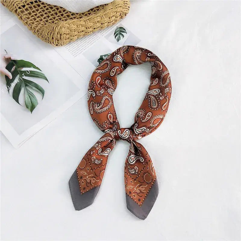 Western Paisley Silk Scarf Bandana