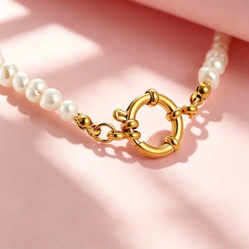 Freshwater Pearl Bracelet – 14K Gold Plated Clasp