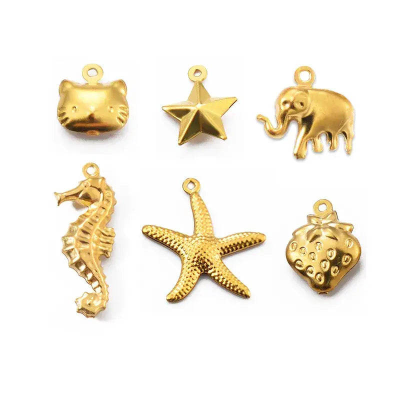 Pack of 50 Stainless Steel Charms