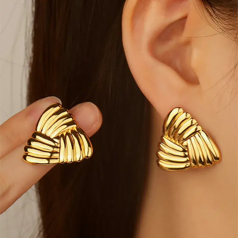 Geometric Earrings Stainless Steel Jewelry