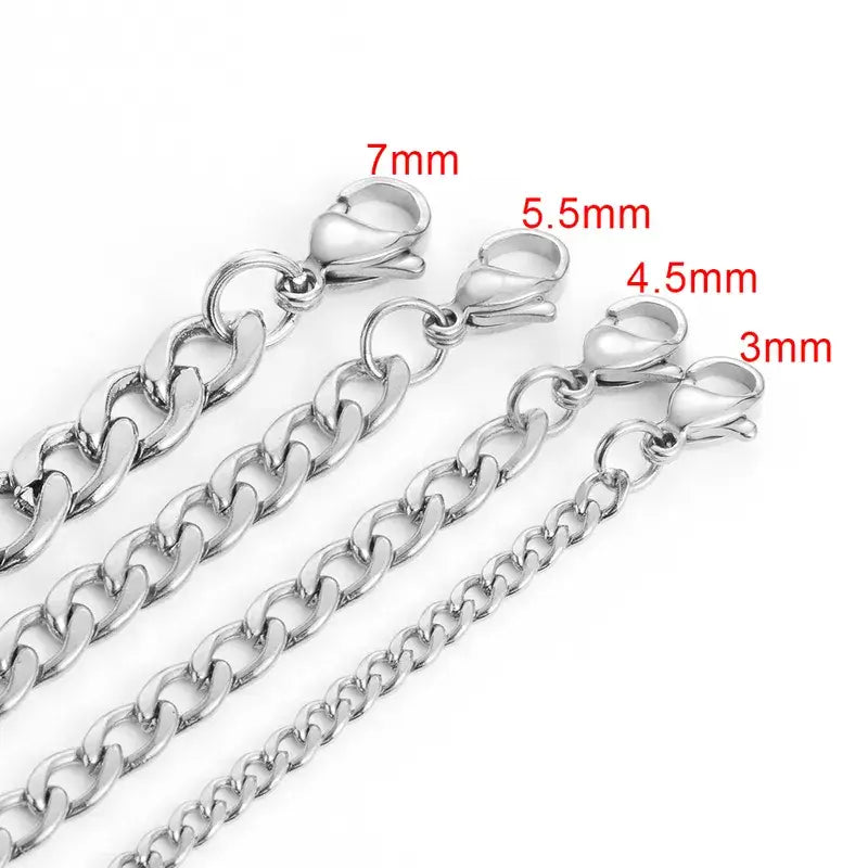 Mens Hip Hop Gold Chain or Silver Chain Necklace