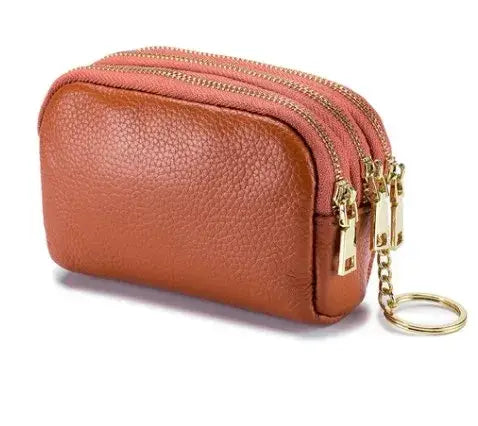 Genuine Leather Coin Purse Keychain Jewelry