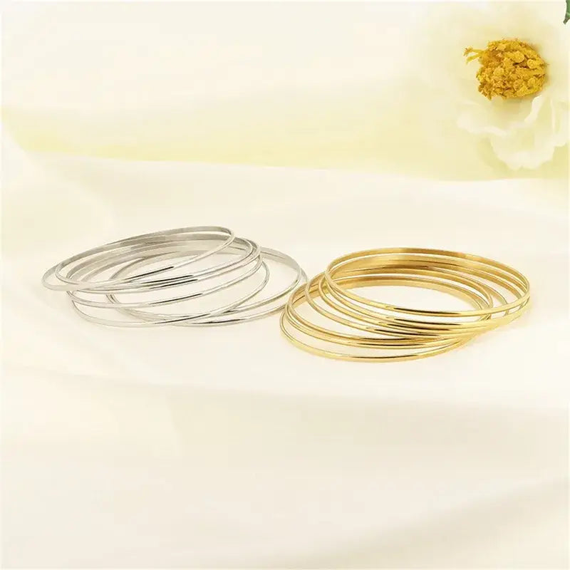 Gold Plated Jewelry Bangle Bracelets in Silver or Gold