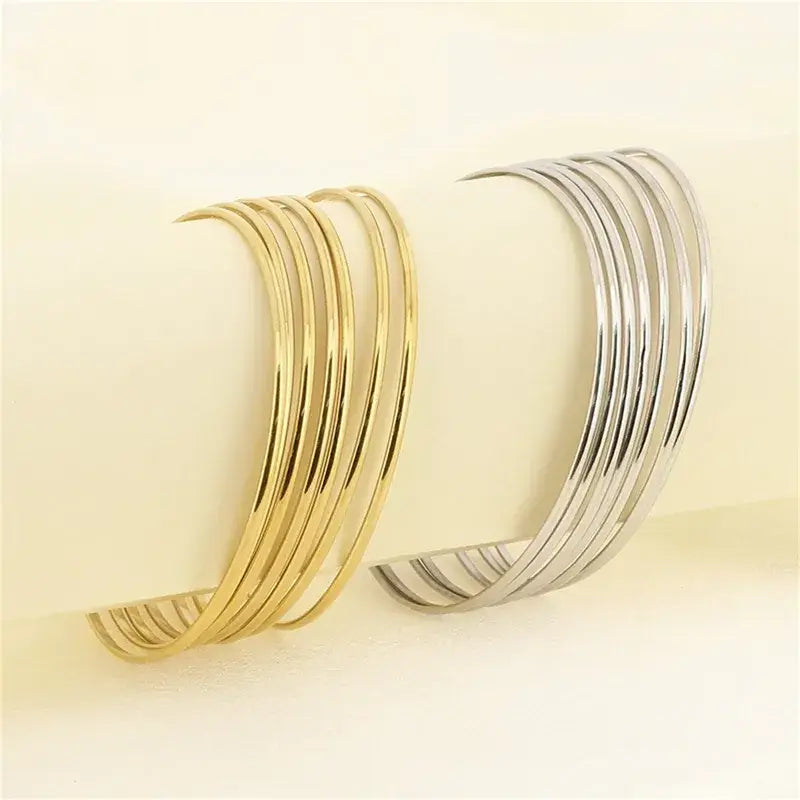 Gold Plated Jewelry Bangle Bracelets in Silver or Gold