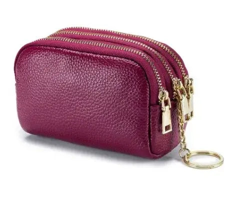 Genuine Leather Coin Purse Keychain Jewelry