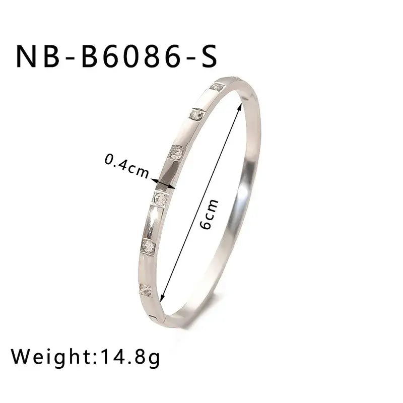 Silver Bangle Bracelets Stainless Steel Bracelet Silver