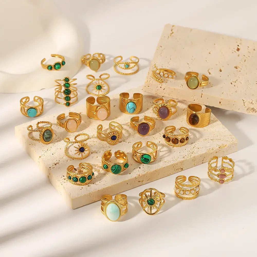 18K Plated Stainless Steel Rings in a Variety of Styles