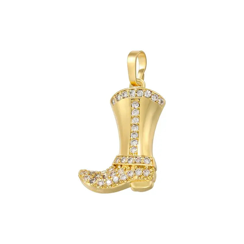 Cowboy Boot Pendant Charm for Charm Necklace