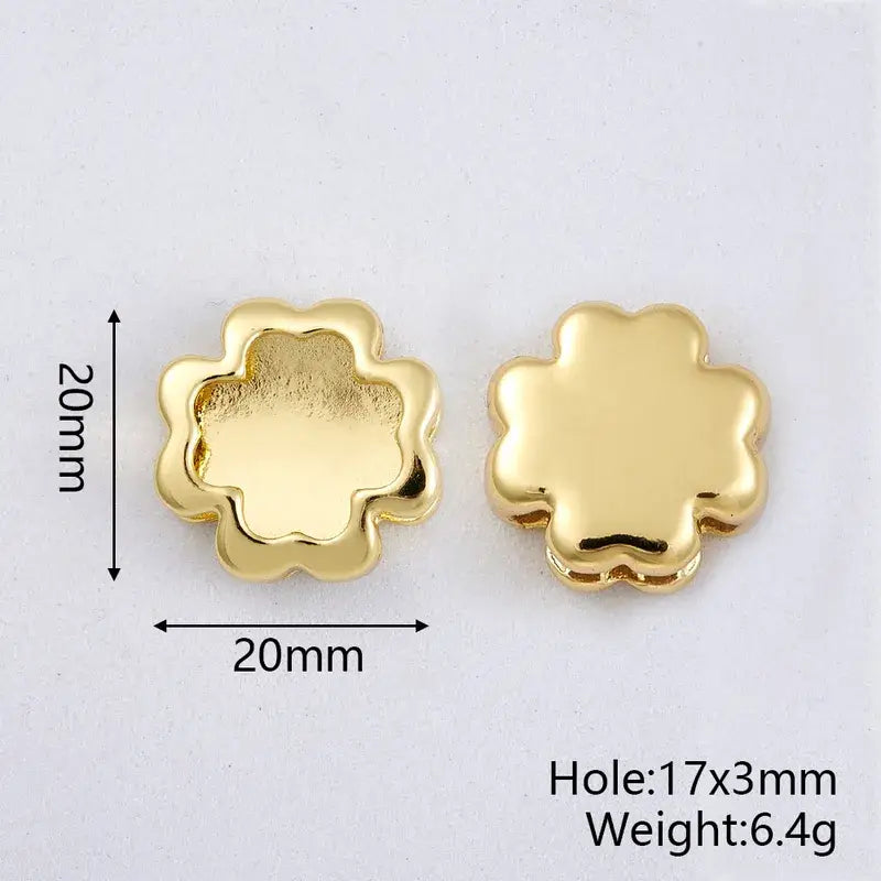 Chunky Bubble 18K Gold Bracelet Charms – Stainless Steel