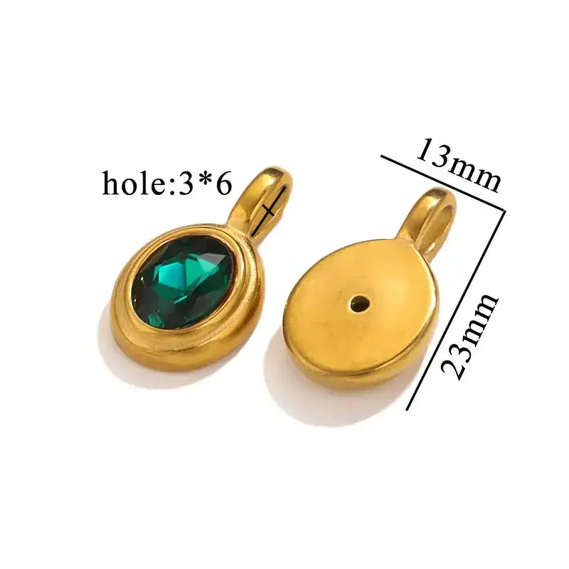 18K Gold Plated Rhinestone Charm Jewelry – Pack of 5