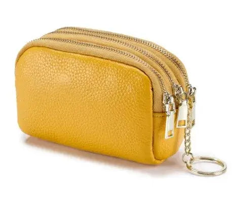 Genuine Leather Coin Purse Keychain Jewelry