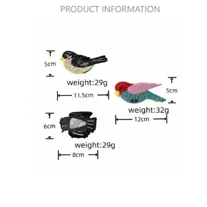 Cute Bird Acetate Hair Claw Clips for Women
