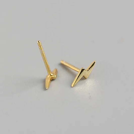 Lightning Stud Earrings, Sterling Silver