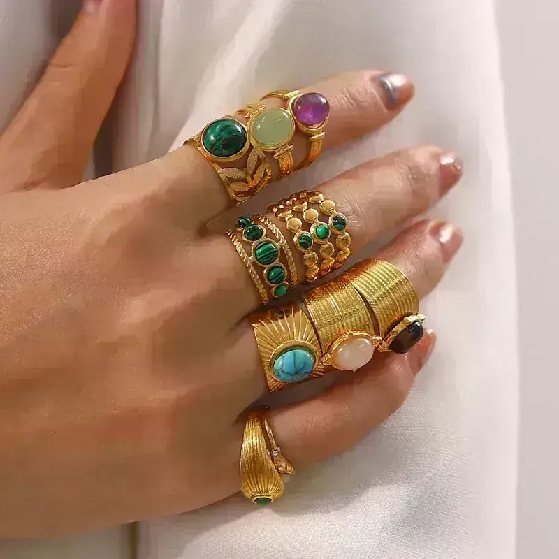 Stainless Steel Rings Gold Plated