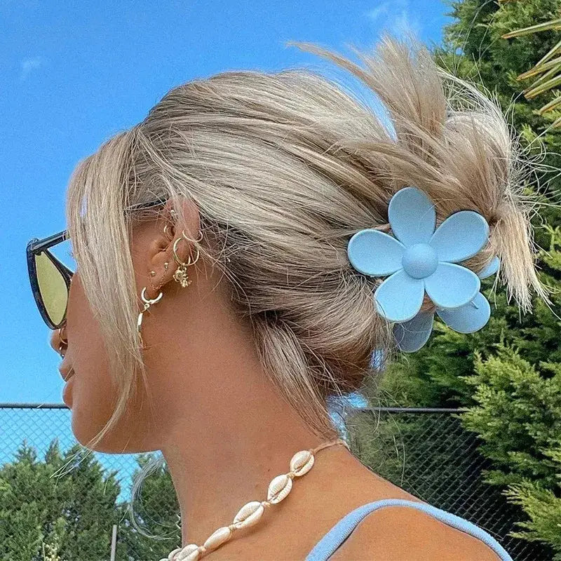 Colorful Flower Hair Claw Clip for Women