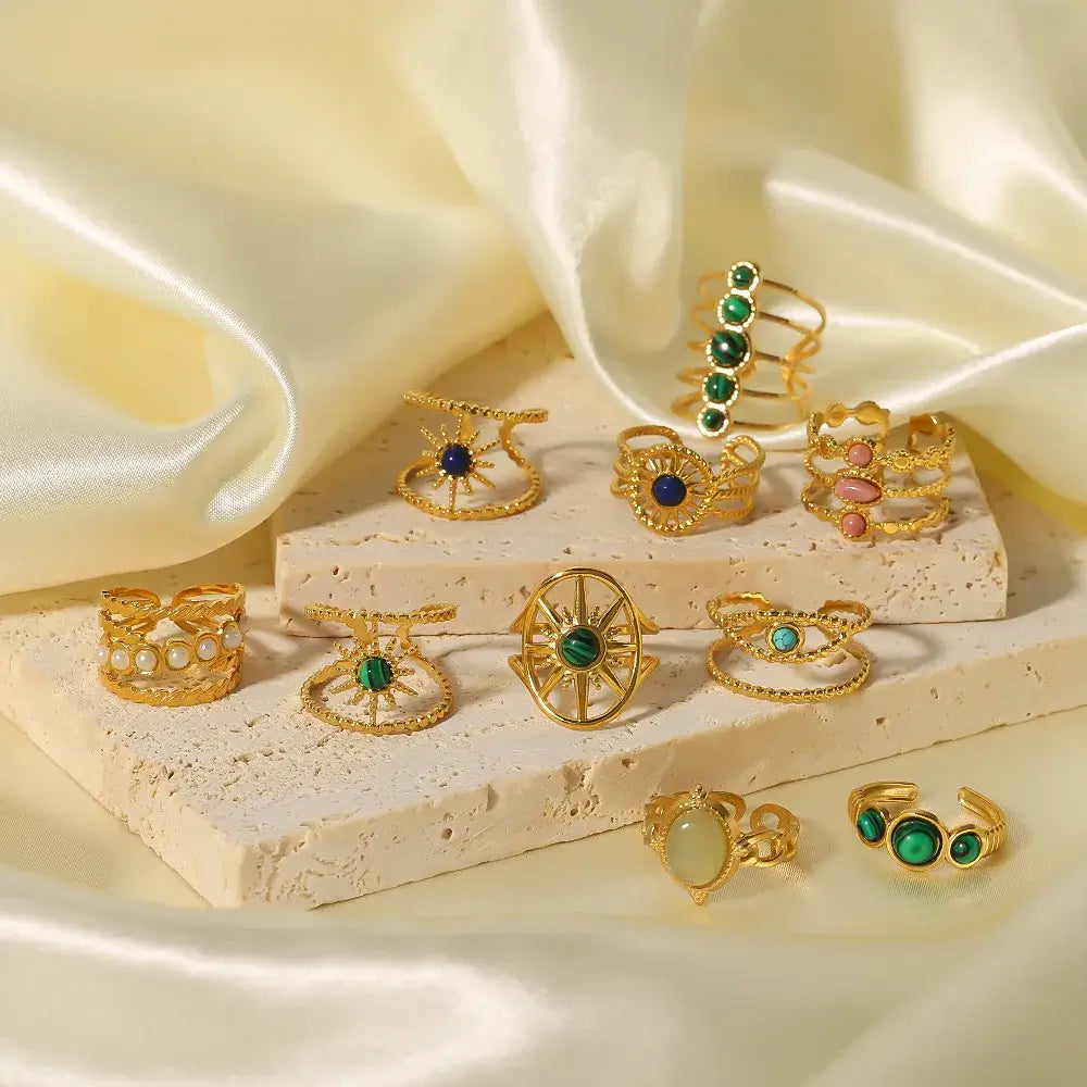 18K Plated Stainless Steel Rings in a Variety of Styles