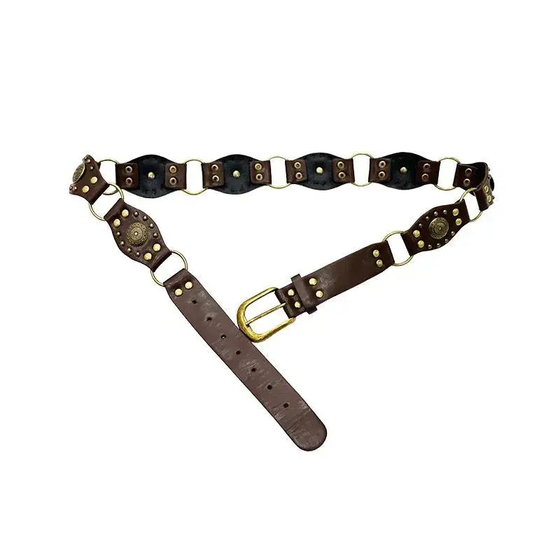 Western Belt in Black or Brown Vegan Leather Clothing