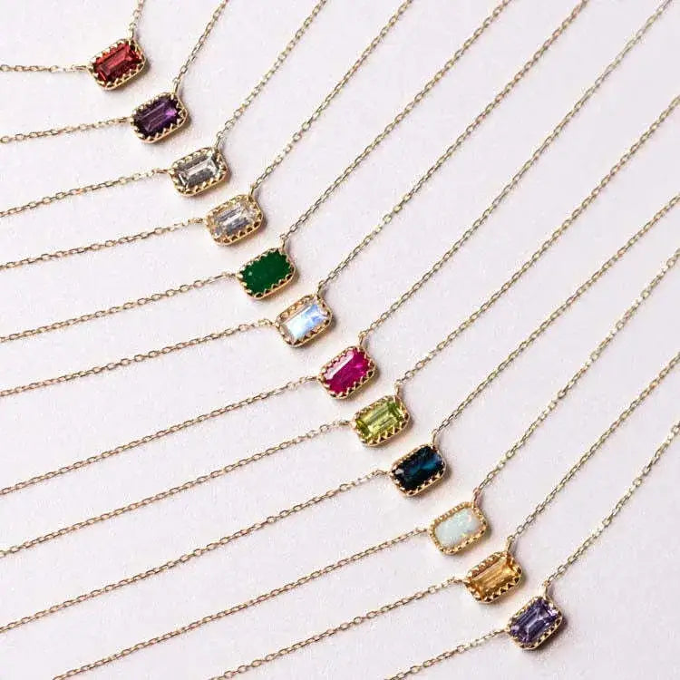Sterling Silver Birthstone Pendant Necklace Jewelry