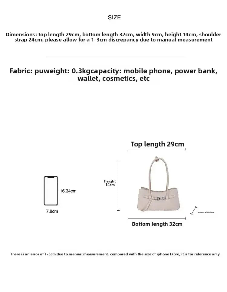 Y2K Buckle PU Leather Shoulder Bag – Multiple Colors