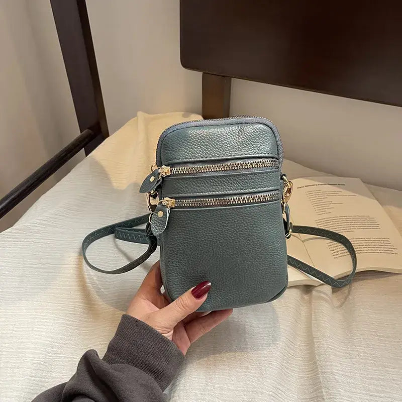 Cross Body Genuine Leather Small Tote Purse Handbag
