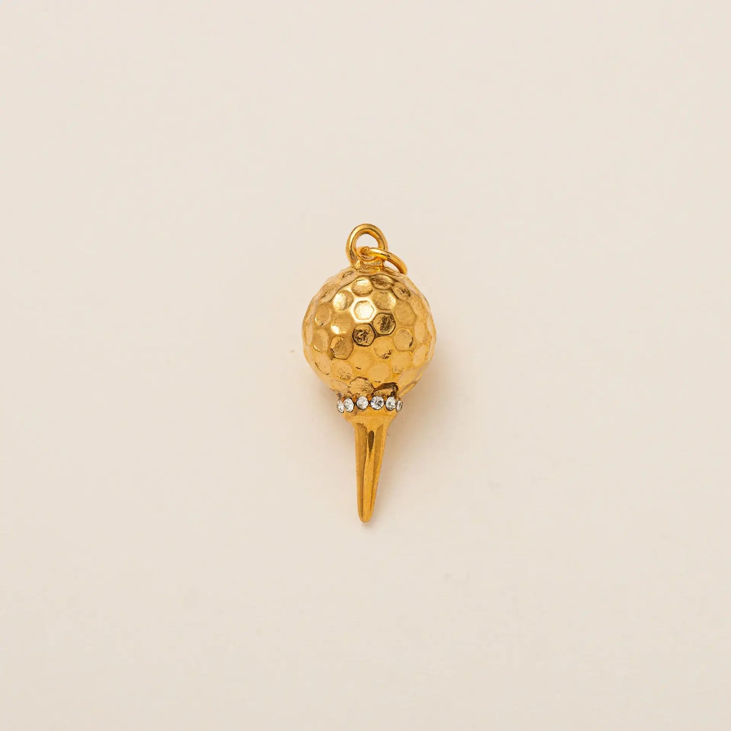 Golf Charm Stainless Steel Charm Bar Golf Ball Tee