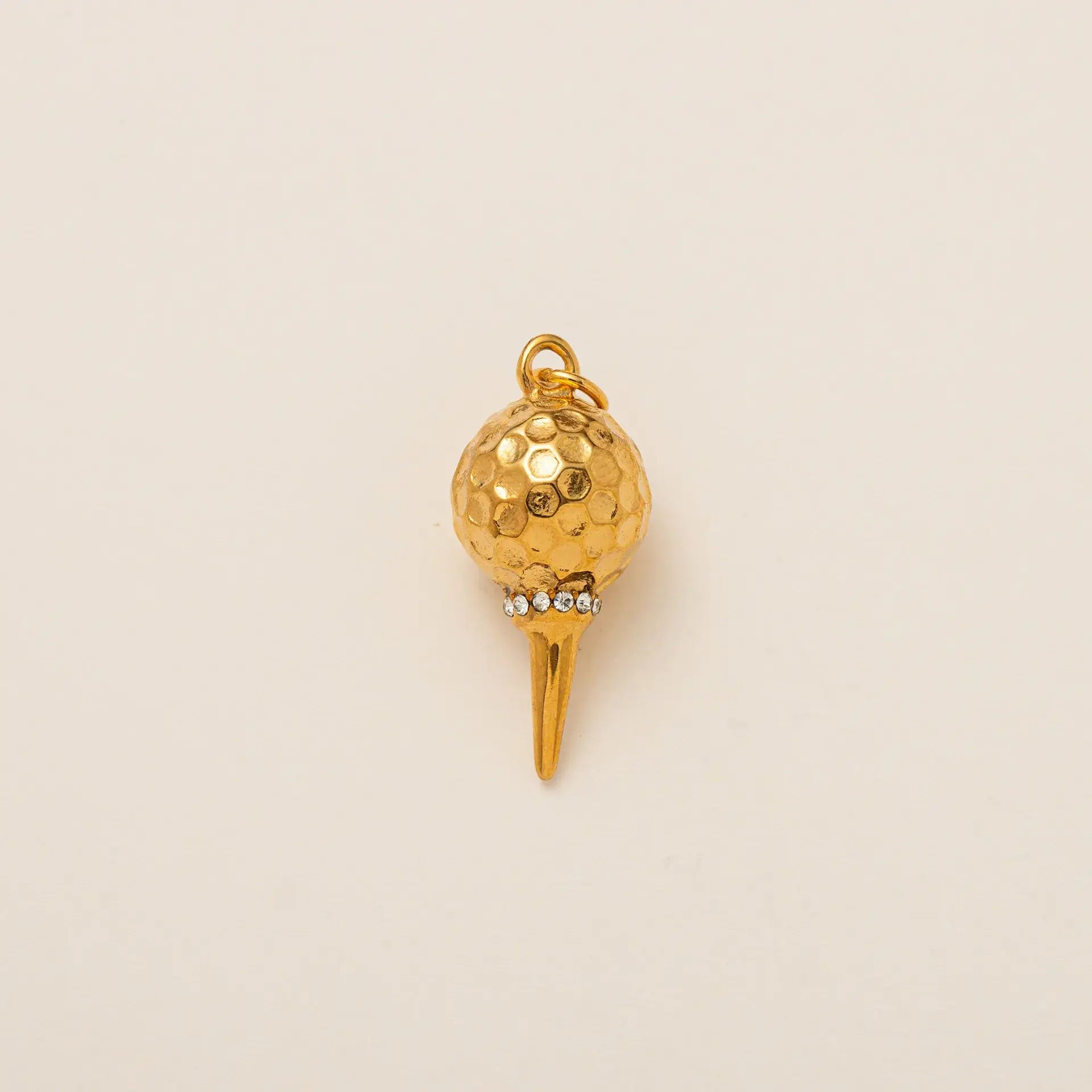 Golf Charm Stainless Steel Charm Bar Golf Ball Tee