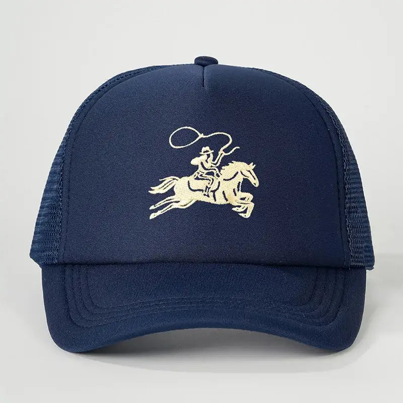 Embroidered Western Baseball Cap – Adjustable Trucker Hat