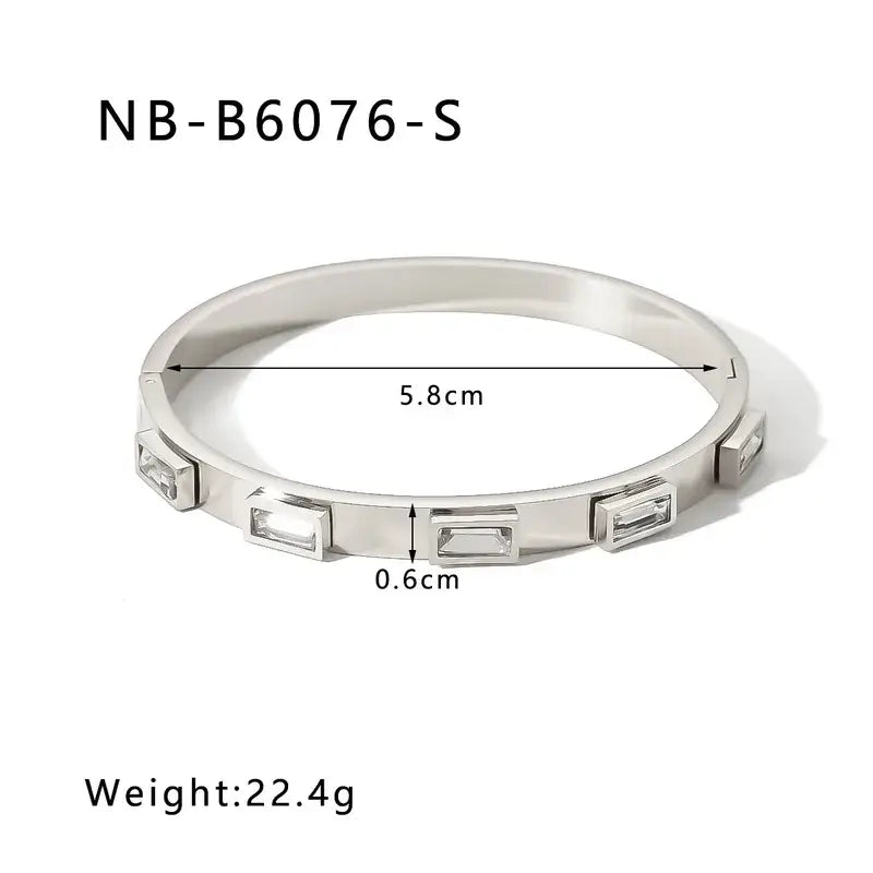 Silver Bangle Bracelets Stainless Steel Bracelet Silver