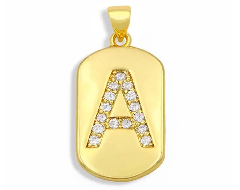 Gold Initial Pendant Necklace – Paperclip Chain Jewelry
