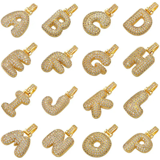 Alphabet Charm 18K Gold Plated Initial Letters for Necklace