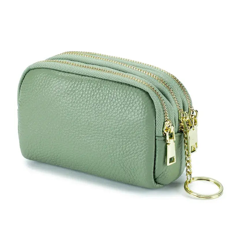Genuine Leather Coin Purse Keychain Jewelry