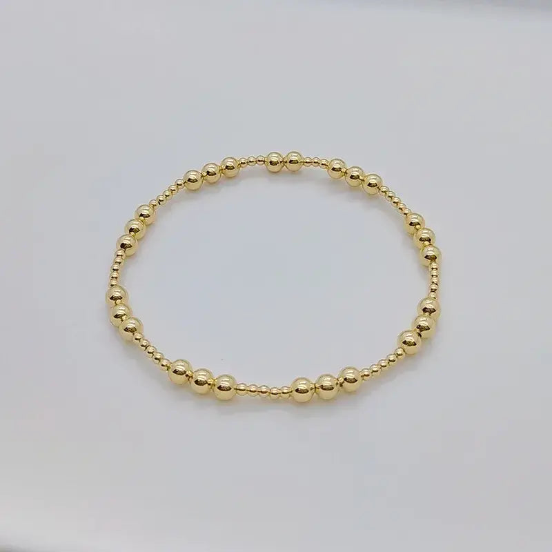 Gold Plated Geometric Classic Bracelets Stretch Elastic