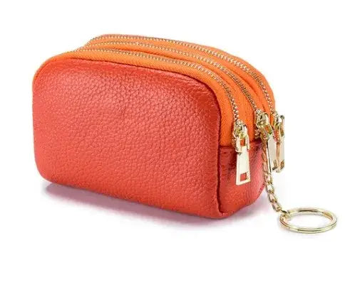 Genuine Leather Coin Purse Keychain Jewelry