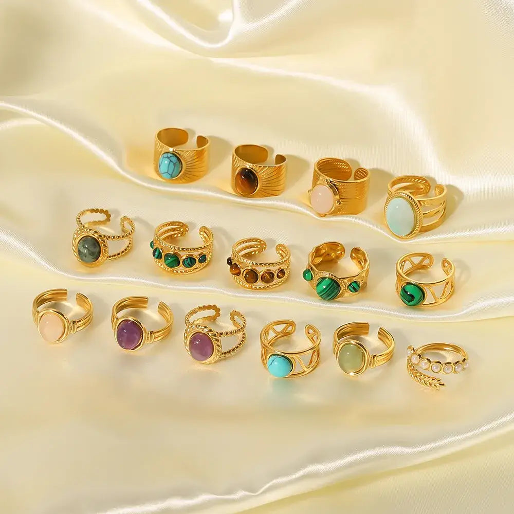 18K Plated Stainless Steel Rings in a Variety of Styles