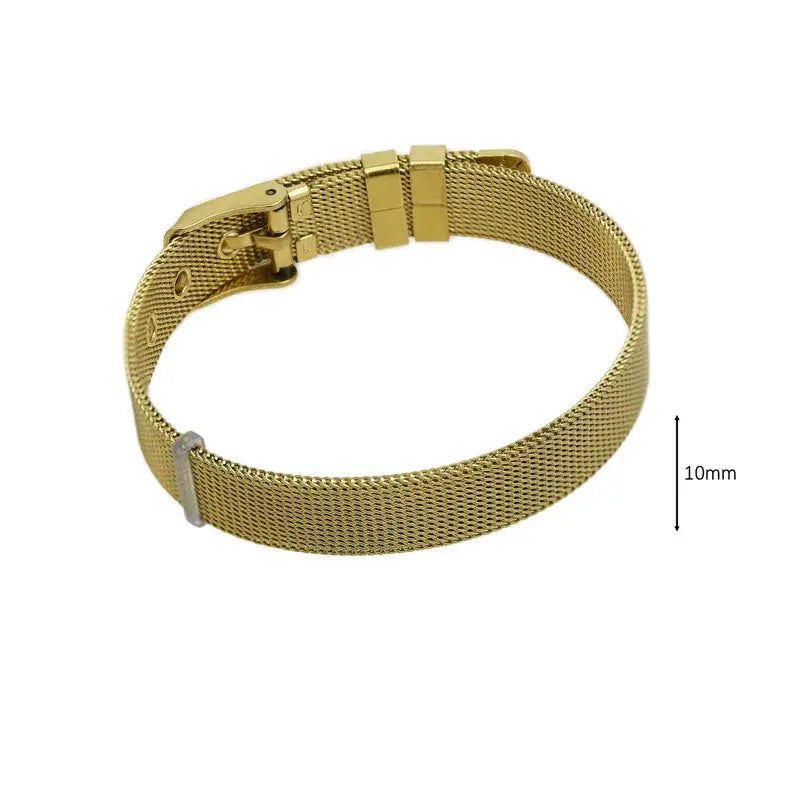 Gold Plated Bubble Letter Bracelet Jewelry
