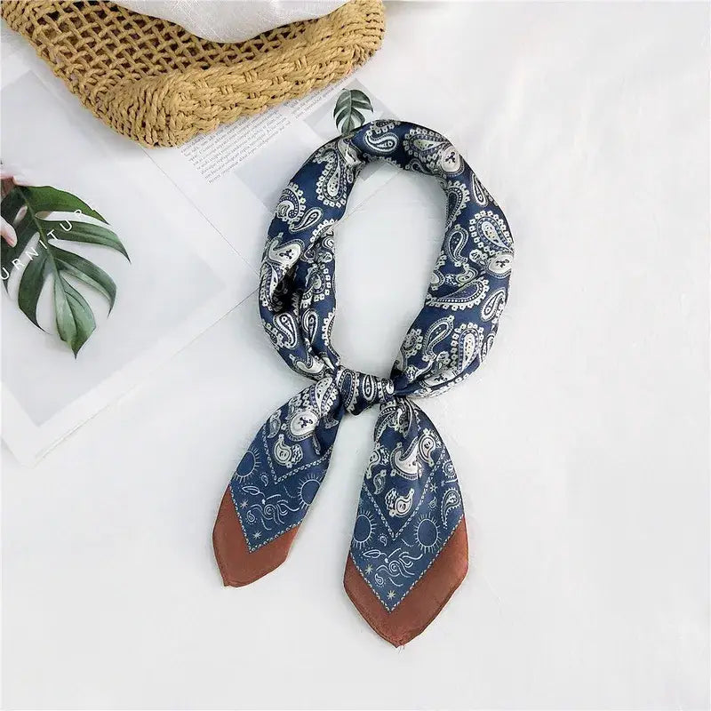 Western Paisley Silk Scarf Bandana