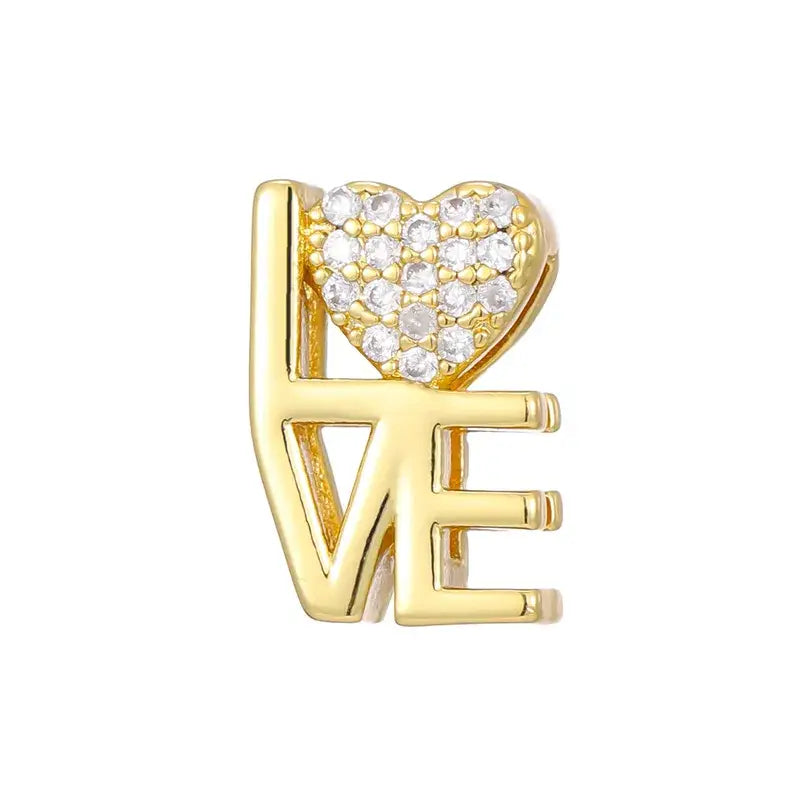 Gold Plated Bubble Letter Bracelet Jewelry