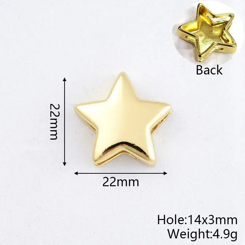 Chunky Bubble 18K Gold Bracelet Charms – Stainless Steel